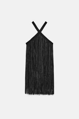 VESTIDO CORTO FLECOS / Negro - Zara фото 9