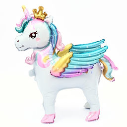 Воздушный шар фольгированный 26" «Единорог с крыльями», под воздух