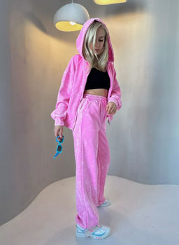 K11863 Костюм двойка: толстовка и брюки РОЗОВЫЙ