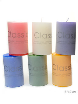 Свеча столбик арома 6х10 см / ZD-012 /уп 105/ (Желтый)