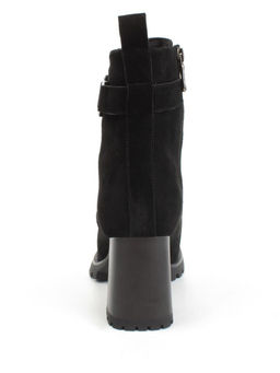 04-M3-L855 BLACK Ботильоны зимние женские (натуральная замша, натуральный мех)