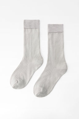 KNEE-HIGH PURL KNIT SOCKS - Zara фото 5