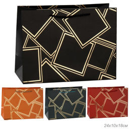 Цена за 12 шт. Пакет подарочный 24х18х10 / 1615 /уп 12/720/