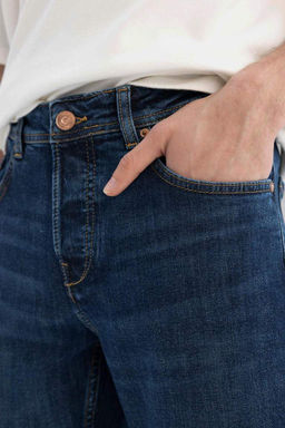 Джинсовые брюки Sergio Regular Fit Normal Mold с нормальной талией и зауженными штанинами - Defacto фото 5