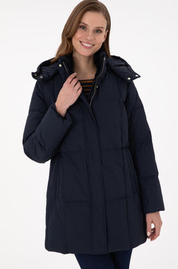 Женское темно-синее пальто Неожиданная скидка в корзине - U.s. polo assn фото 3