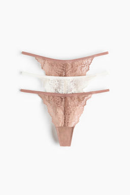 Pack de 3 bragas Thong de encaje - H&m фото 7