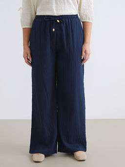 Beli Lastikli Dokulu Geni? Pa?a Kad?n Pantolon