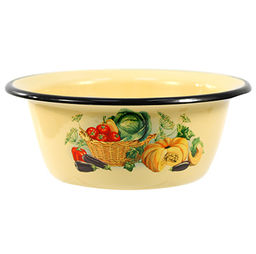 "Урожай" Миска эмалированная 800мл, д16,5см, h6,5см, кремовый (Россия)
