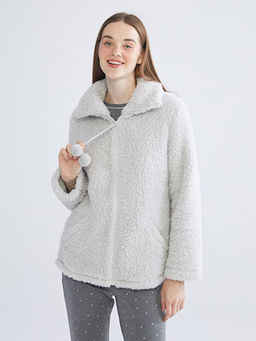 G?mlek Yaka Pel?? Kad?n Pijama ?st?