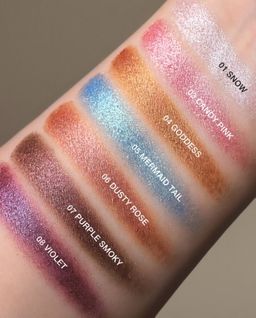 RELOUIS Тени Pro Eyeshadow Sparkle тон 06 Dusty rose  фото 4