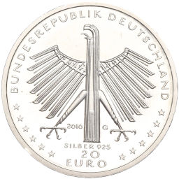 Монета 20 евро 2016 года Германия 125 лет со дня рождения Отто Дикса