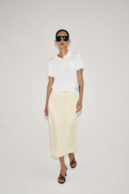 FALDA MIDI RECTA ZW COLLECTION / Crudo