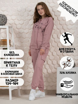 Толстовка "Акира" сухая роза