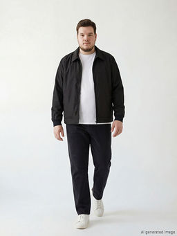 Standart Kal?p G?mlek Yaka Erkek Mont