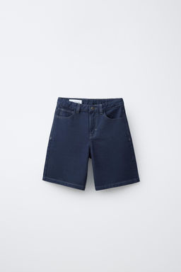 BERMUDA PESPUNTES CONTRASTE / Azul