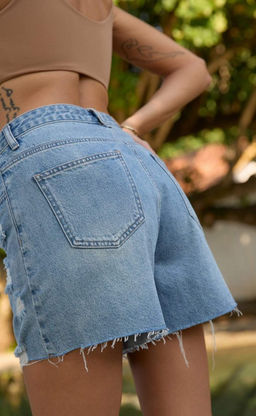 Шорты жен. джинс TP09-01-2019 l.blue - Primm фото 6