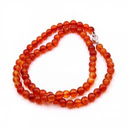 Бусы из камня Сердоникс на счастье 6мм