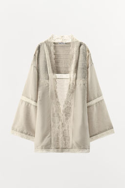 LIMITED EDITION PLEATED LACE ROBE - Zara фото 4