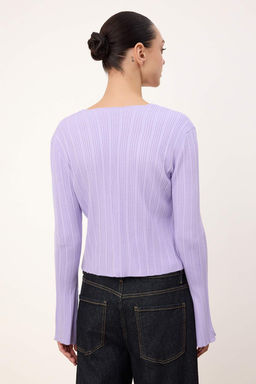 Wardrobe Essentials Lila Ispanyol Kol Triko H?rka TWOAW26HI00268