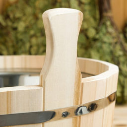 Шайка для бани и сауны, 15 л, липа, нержавеющая вставка, «Добропаровъ»