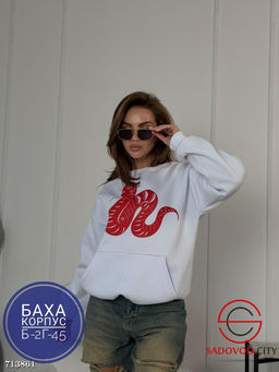 Худи женское с карманами - Bruno фото 2