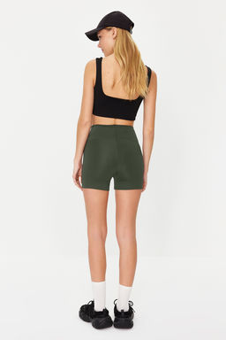 Siyah-Haki 2li Paket Toparlay?c? Orme Spor Sort/K?sa Tayt TWOSS21SR0698