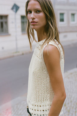 TOP PUNTO POINTELLE / Crudo - Zara фото 4