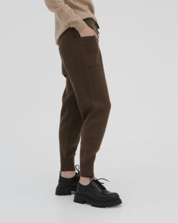 Брюки из пуха яка 05087 коричневые