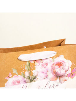 Пакет подарочный крафтовый, упаковка, С 8 Марта, ML 27?23?11.5 см