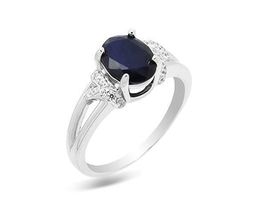 Кольцо из серебра сапфир, SL-RIC14