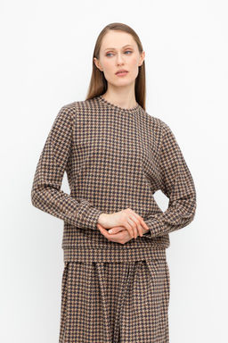 ЕВТ 3258/кунжут,гусиная лапка джемпер жен