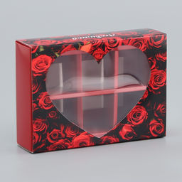 Цена за 2 шт. Коробка складная для 6 конфет Любимой, 13.7?9.8?3.8 см