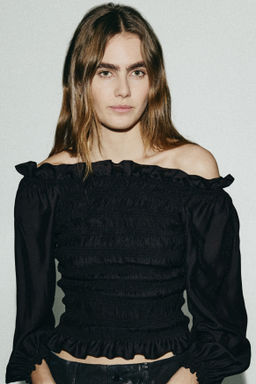 Blusa off-the-shoulder fruncida - H&m фото 3