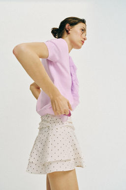 FALDA PANTAL?N VOLANTES LUNARES / Crudo medio - Zara фото 5