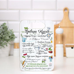 Доска разделочная Правила кухни, дерево, 18х27 см