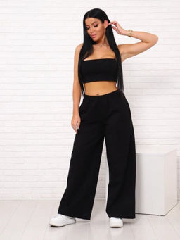 Брюки палаццо на резинке, Арт. 812