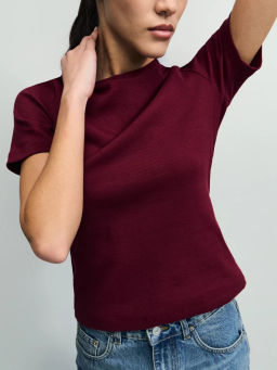 Базовая футболка в рубчик / Zarina  фото 2