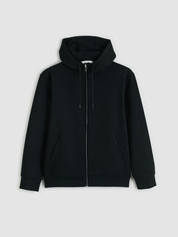 Kap??onlu Erkek Fermuarl? Sweatshirt