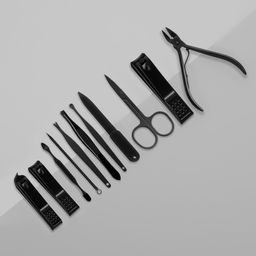 Набор маникюрный, 11 предметов, в футляре, в картонной коробке, цвет чёрный/красный - Queen fair фото 3