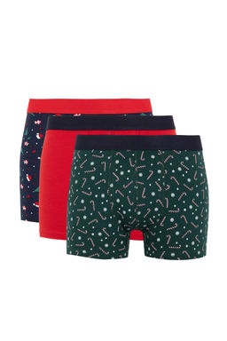 Новогодние боксеры-тройки стандартного кроя с тематикой Нового года