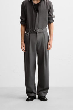 PLEATED TROUSERS WITH BELT - Zara фото 21