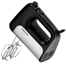 Миксер BRAYER 1303BR-BK, ручной, 500 Вт, 5 скоростей, 2 пары насадок, турборежим, чёрный