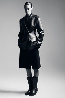 TAILORED FAUX LEATHER BLAZER - Zara фото 6