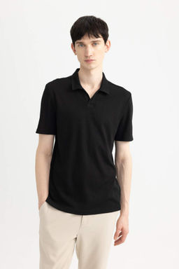 Modern Fit Basic Duz K?sa Kollu Polo Tisort - Defacto фото 7