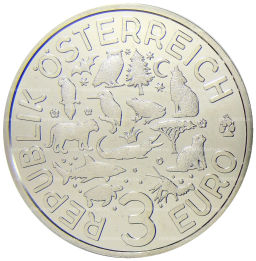 3 евро 2018 года Австрия Акула