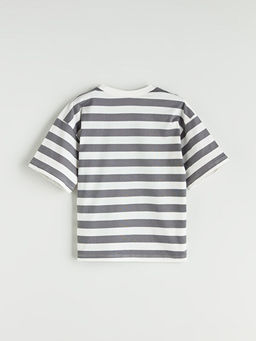 Bisiklet Yaka ?izgili Erkek ?ocuk Ti??rt