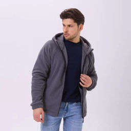 RODOS Толстовка на молнии мужская флис М-322 Черный  фото 29