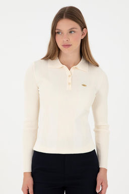 Женский кремовый свитер Неожиданная скидка в корзине - U.s. polo assn фото 3