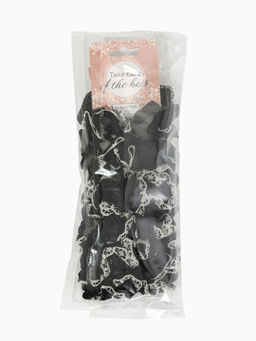 Цена за 6 шт. Резинки для волос «Каприс», набор 2 шт., 7 см, чёрные