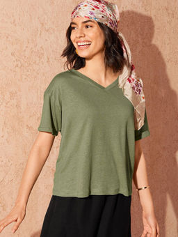 Женская льняная футболка ESMARA